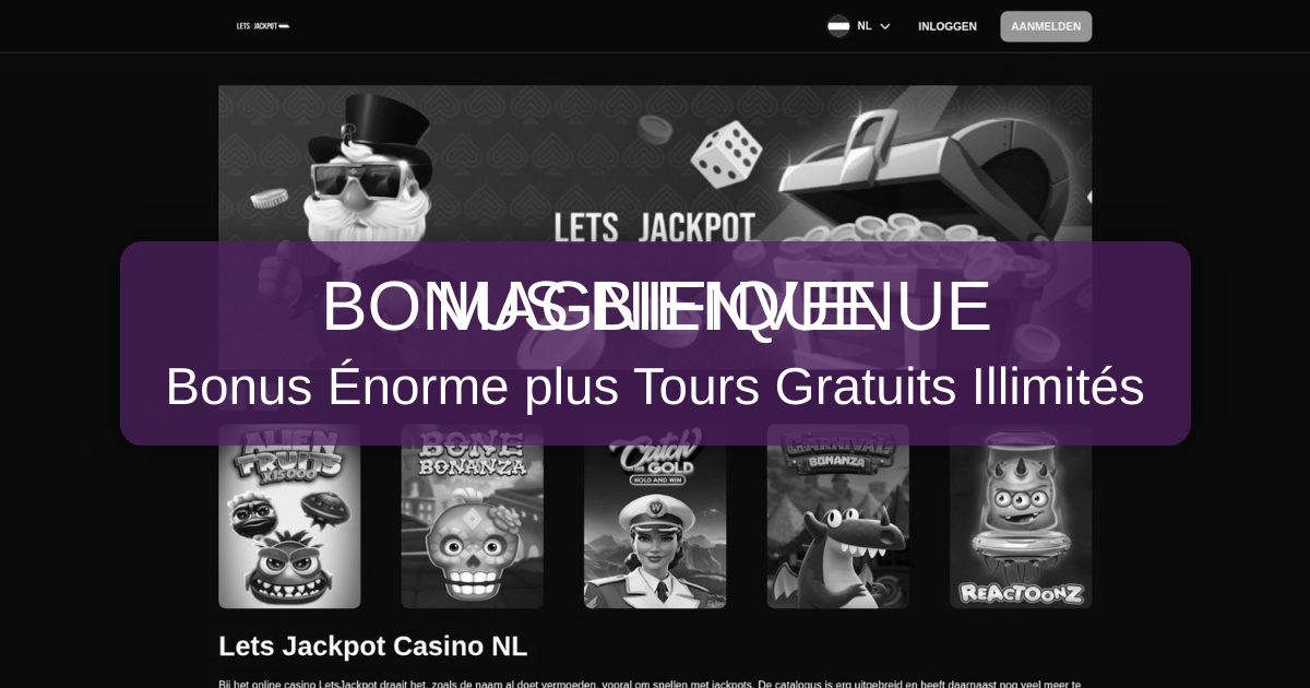 Lets Jackpot Casino welcome bonus